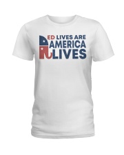 red lives Ladies T-Shirt tile