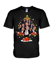 Trump Merry Christmas V-Neck T-Shirt tile