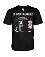 Be kind to animals V-Neck T-Shirt tile