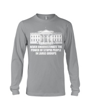 Never underestimate the power of stupid people in large groups 2 Long Sleeve Tee tile