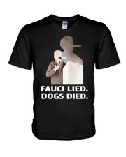 Fauci lied V-Neck T-Shirt tile