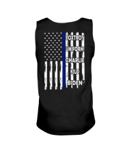FJB - back the blue - blue line - police Unisex Tank tile