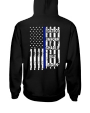 FJB - back the blue - blue line - police Hooded Sweatshirt back