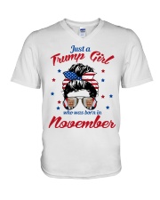 Just a Trump Girl November V-Neck T-Shirt tile