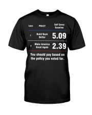 You should pay based on the policy you voted for Classic T-Shirt front