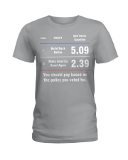 You should pay based on the policy you voted for Ladies T-Shirt tile