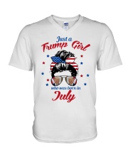 Just a Trump Girl July V-Neck T-Shirt tile