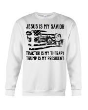 Jesus is my savior Tractor is my therapy Crewneck Sweatshirt tile