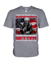 Trump has proven that a businessman can run this country better V-Neck T-Shirt tile