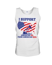 I support American oil from American soil Unisex Tank tile