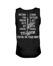 Before you break into my house Unisex Tank tile