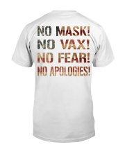 NO FEAR NO APOLOGIES Classic T-Shirt back