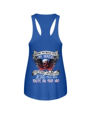 Before you break into my house Ladies Flowy Tank tile