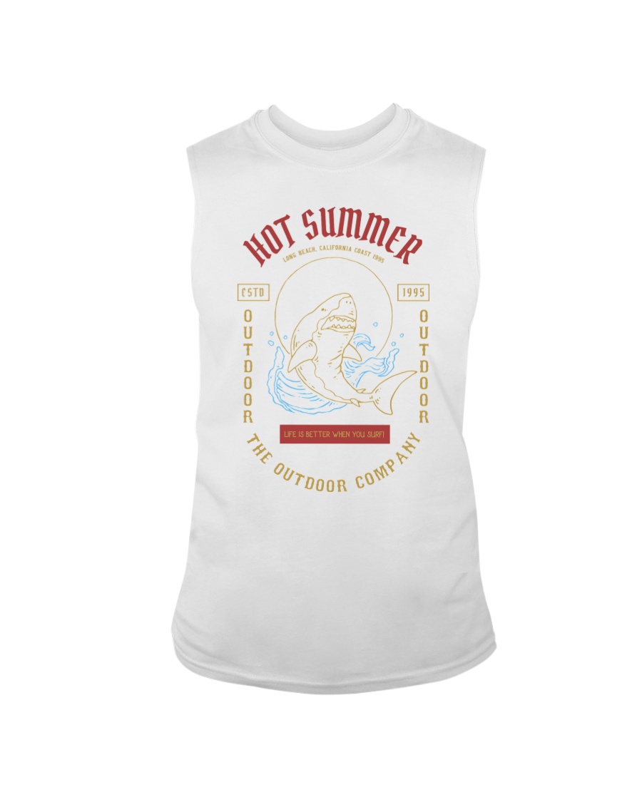 The shark on the ocean Sleeveless Tee