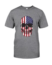 America-skull usa flag t shirt Classic T-Shirt thumbnail