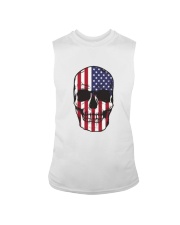 America-skull usa flag t shirt Sleeveless Tee thumbnail