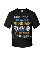 I Just Want To Watch Musicals Youth T-Shirt thumbnail