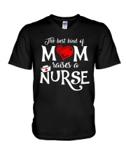 The Best Kind of Mom Raises a Nurse V-Neck T-Shirt thumbnail