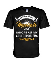 I Just Want To Watch Musicals V-Neck T-Shirt thumbnail