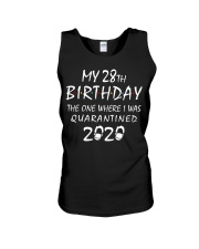 My 28th Birthday Quarantined 2020 Unisex Tank thumbnail