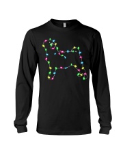 Christmas Lights Xmas Dog Pug Long Sleeve Tee tile