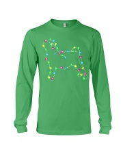 Christmas Lights Xmas Dog Pug Long Sleeve Tee front