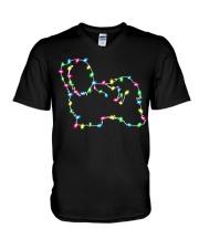 Christmas Lights Xmas Dog Havanese V-Neck T-Shirt thumbnail