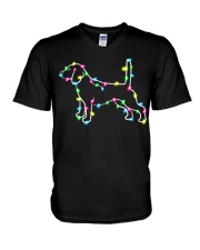 Christmas Lights Xmas Dog Beagle V-Neck T-Shirt thumbnail