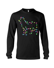 Christmas Lights Xmas Dog Siberian Husky Long Sleeve Tee tile