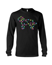 Christmas Lights Xmas Dog Bloodhound Long Sleeve Tee tile