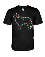 Christmas Lights Xmas Dog Bernese Mountain Dog V-Neck T-Shirt thumbnail