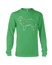 Christmas Lights Xmas Dog Border Collie Long Sleeve Tee front