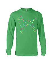 Christmas Lights Xmas Dog Vizsla Long Sleeve Tee front