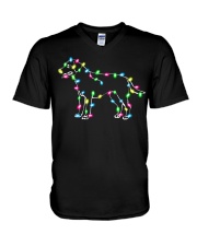 Christmas Lights Xmas Dog Labrador Retriever V-Neck T-Shirt thumbnail