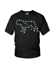 Christmas Lights Xmas Dog Bulldog Youth T-Shirt thumbnail