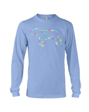 Christmas Lights Xmas Dog Bulldog Long Sleeve Tee front