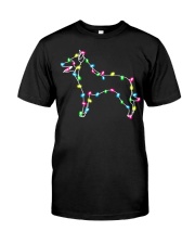 Christmas Lights Xmas Dog Belgian Malinois Classic T-Shirt thumbnail