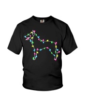 Christmas Lights Xmas Dog Belgian Malinois Youth T-Shirt thumbnail