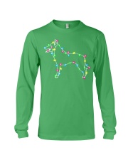 Christmas Lights Xmas Dog Belgian Malinois Long Sleeve Tee front