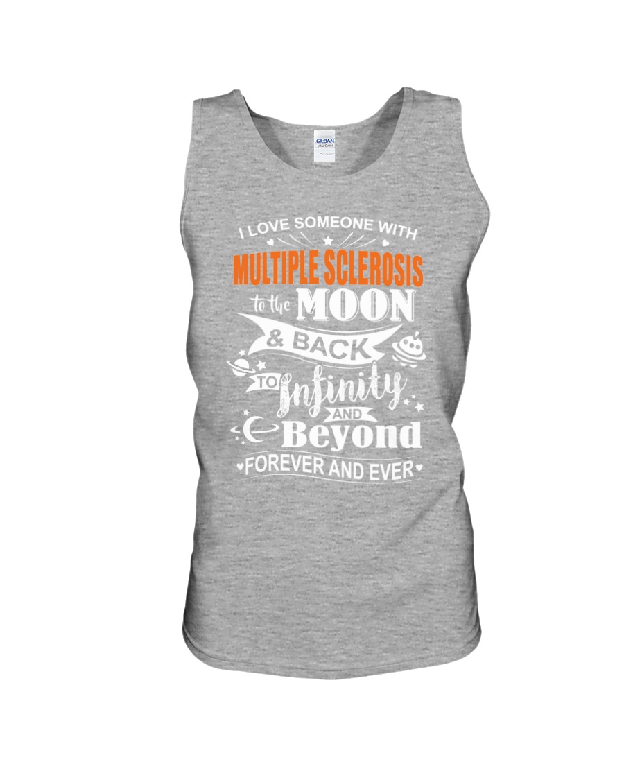 I Love Someone With MS To The Moon And Back Unisex Tank