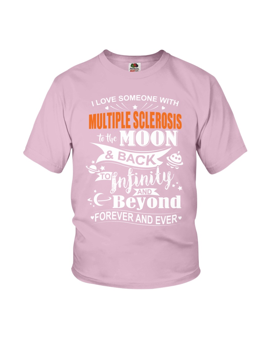 I Love Someone With MS To The Moon And Back Youth T-Shirt