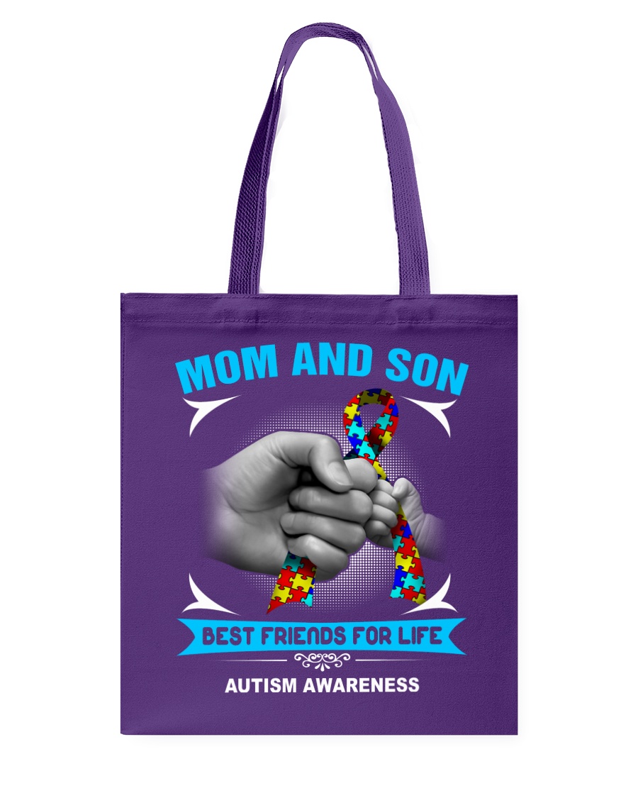 Autism Awareness Mom And Son Tote Bag