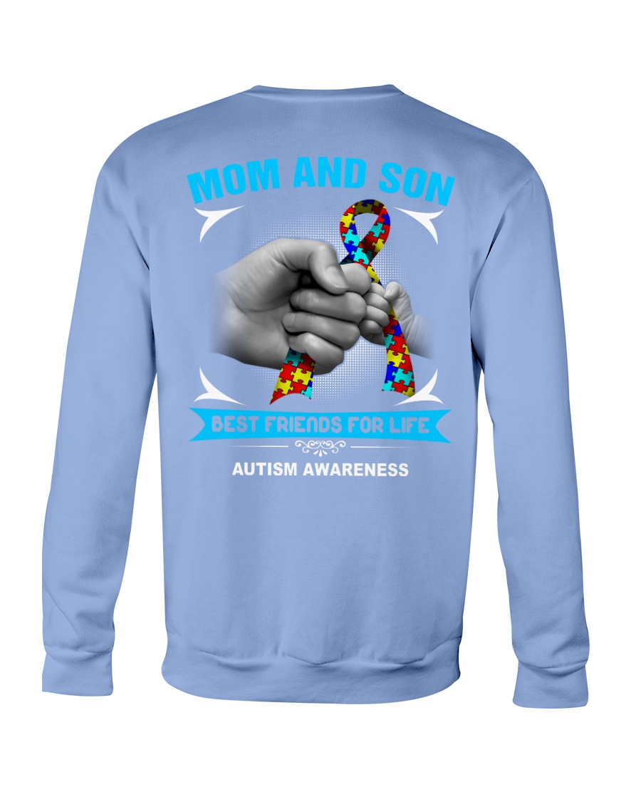 Autism Awareness Mom And Son Crewneck Sweatshirt