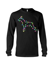 Christmas Lights Xmas Dog Doberman Pinscher Long Sleeve Tee tile