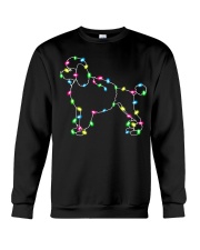 Christmas Lights Xmas Dog Poodle Crewneck Sweatshirt thumbnail
