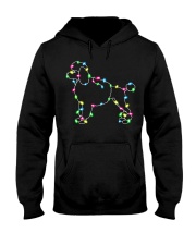 Christmas Lights Xmas Dog Poodle Hooded Sweatshirt thumbnail