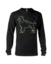 Christmas Lights Xmas Dog Poodle Long Sleeve Tee tile