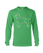 Christmas Lights Xmas Dog Poodle Long Sleeve Tee front