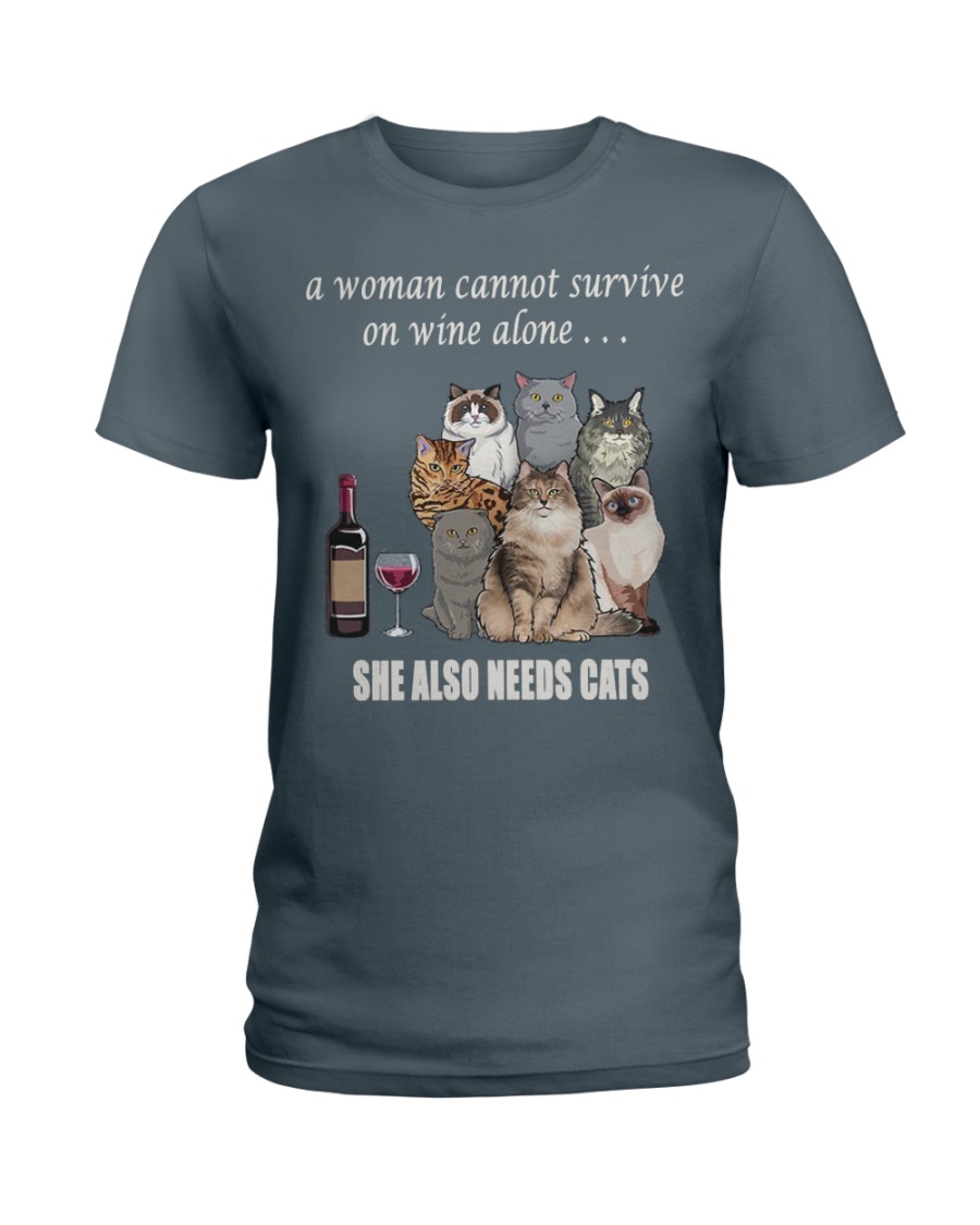 women survive with cats t-shirt Ladies T-Shirt