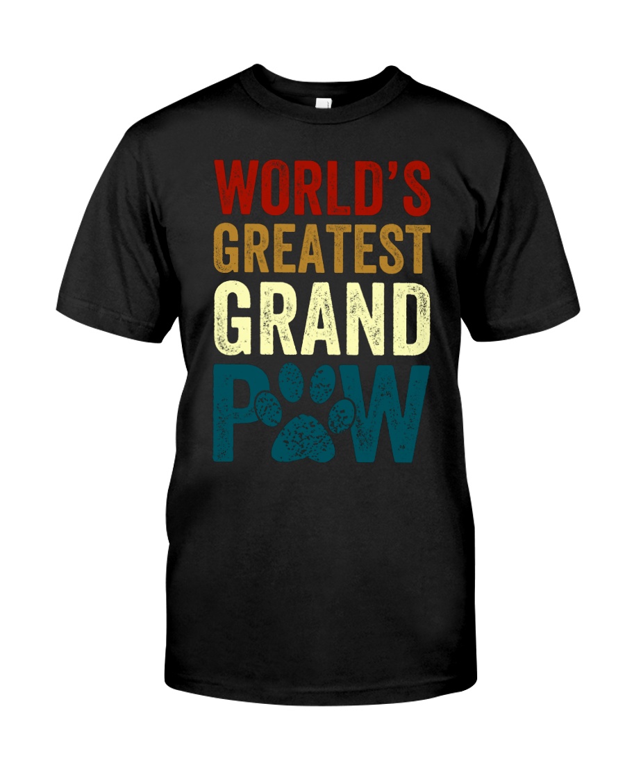 World's Greatest Grand Paw Funny Grandpa Classic T-Shirt